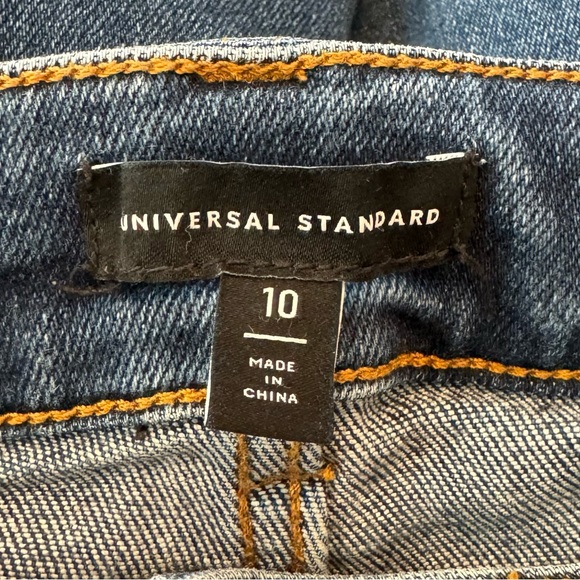 Universal Standard Donna High Rise Curve Straight Leg Jeans Stonewash Indigo - Picture 3 of 7